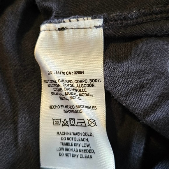 SALE-T. La Anthropology women's navy blue boho peplum shirt size xs - Picture 9 of 10